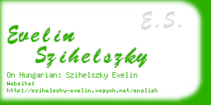 evelin szihelszky business card
